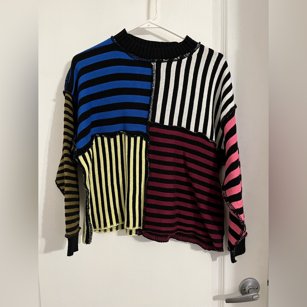 Patchwork stripped sweater